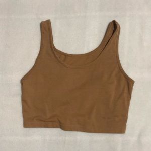 Brown Cropped Tank Top